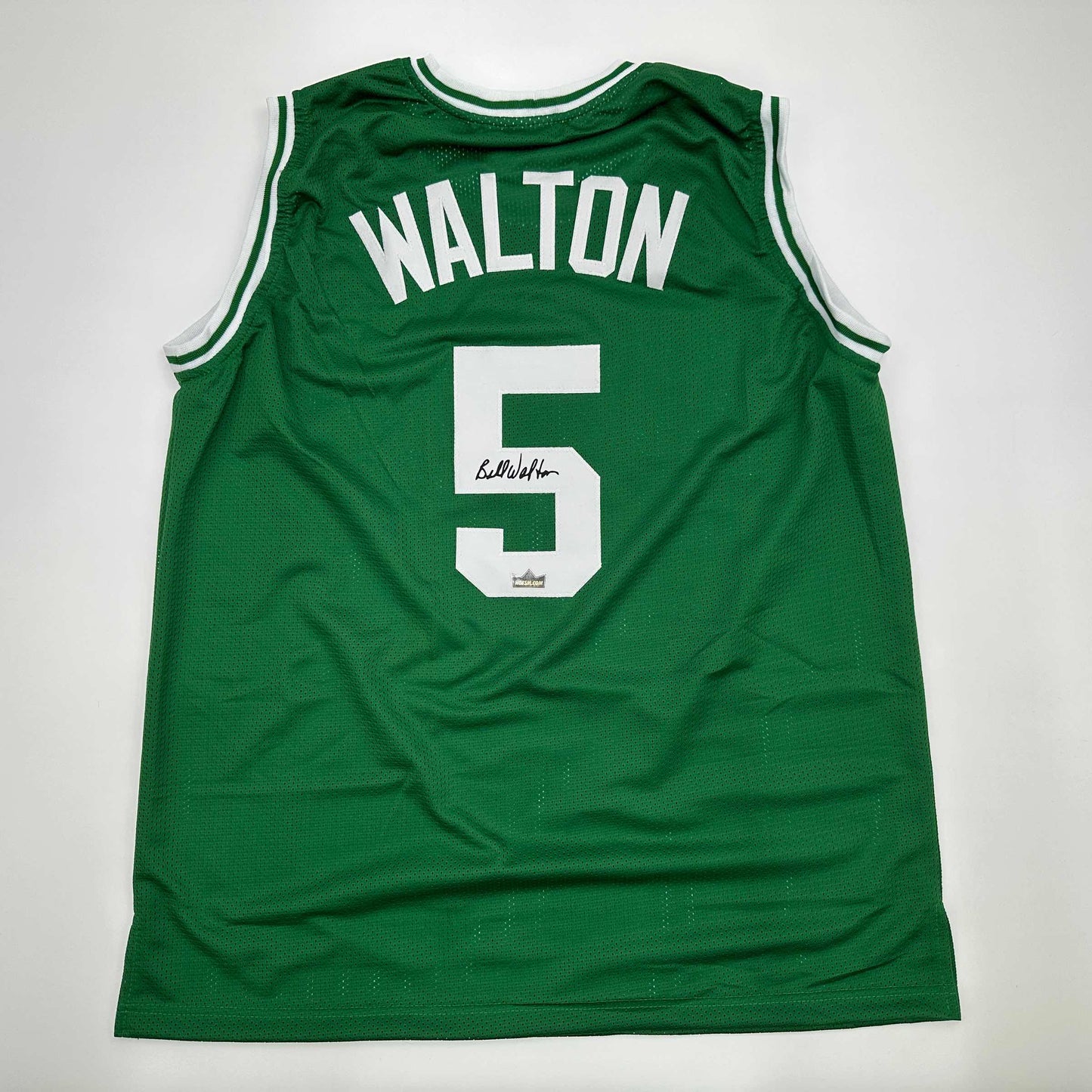 Facsimile Autographed Bill Walton Boston Green Reprint Laser Auto Basketball Jersey Size Men's XL
