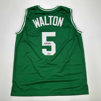 Facsimile Autographed Bill Walton Boston Green Reprint Laser Auto Basketball Jersey Size Men's XL