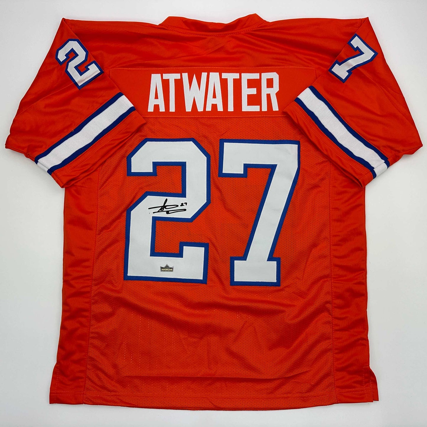 Facsimile Autographed Steve Atwater Denver Orange Reprint Laser Auto Football Jersey Size Men's XL