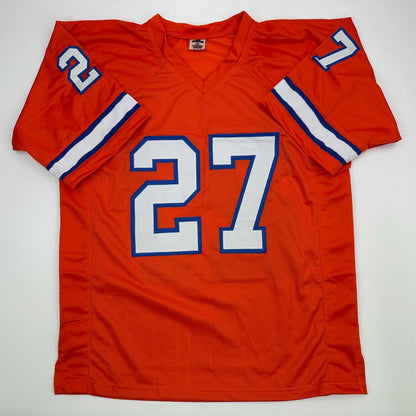 Facsimile Autographed Steve Atwater Denver Orange Reprint Laser Auto Football Jersey Size Men's XL