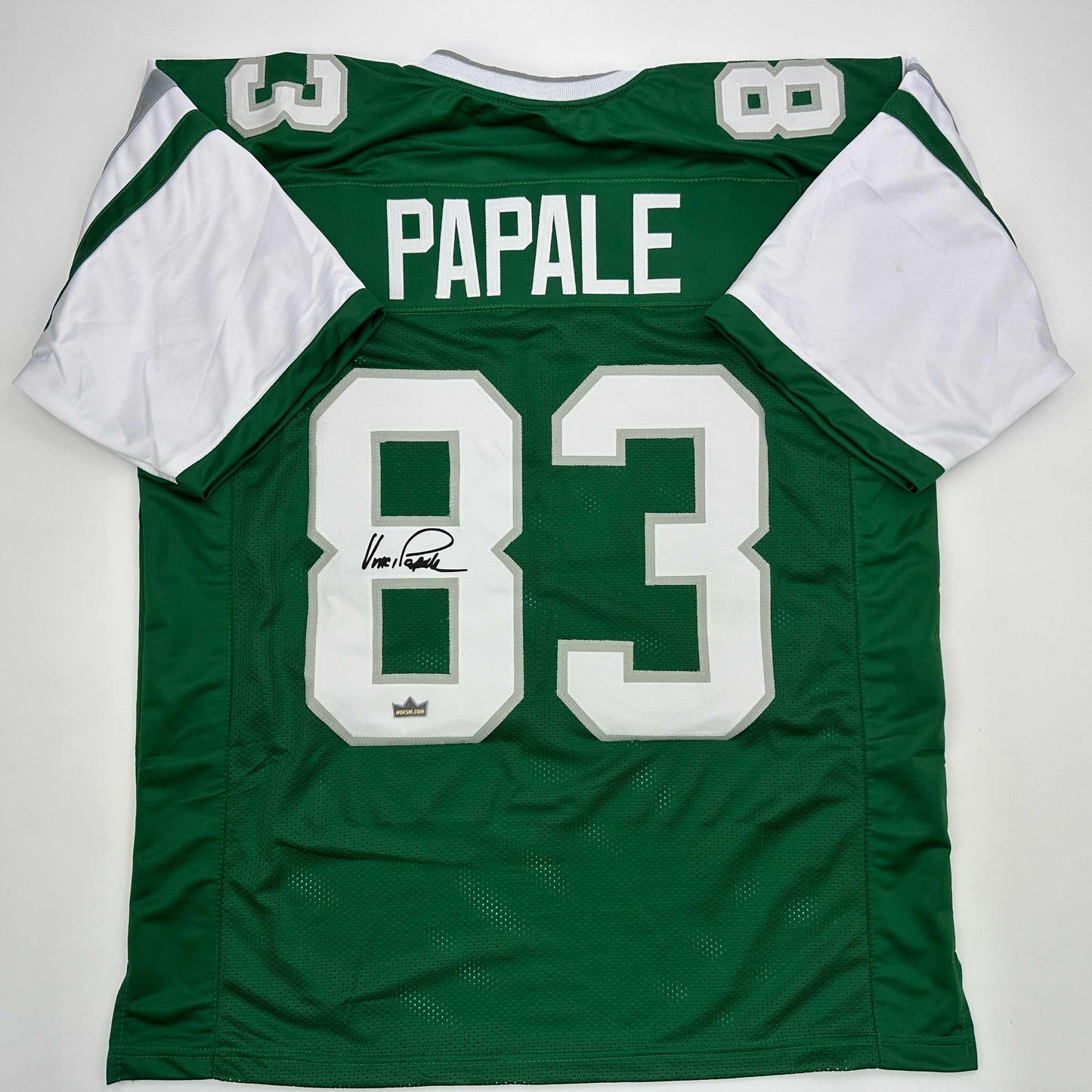 Facsimile Autographed Vince Papale Philadelphia Kelly Green Reprint Laser Auto Football Jersey Size Men's XL