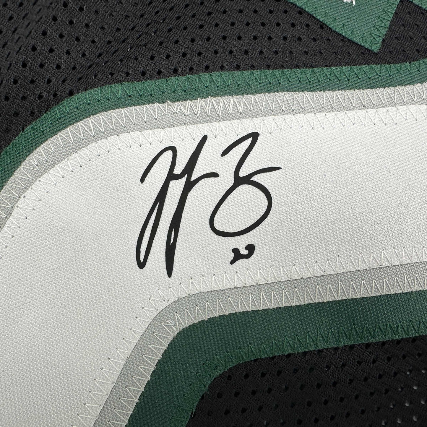 Framed Facsimile Autographed Malcolm Jenkins 35x39 Philadelphia Black Reprint Laser Auto Football Jersey