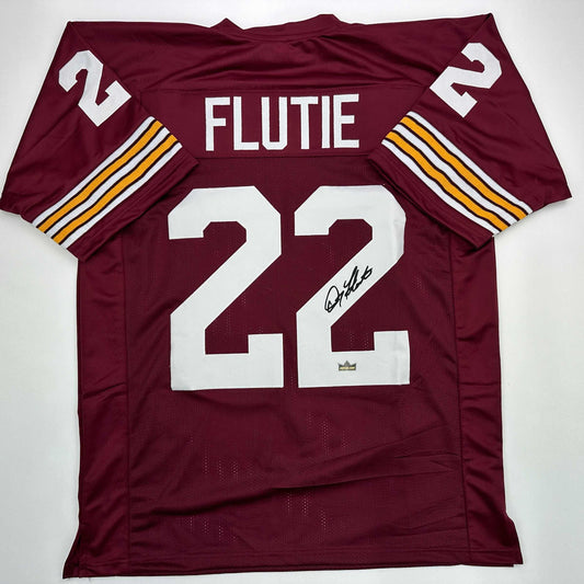 Facsimile Autographed Doug Flutie Boston College Maroon Reprint Laser Auto College Football Jersey Size Men's XL