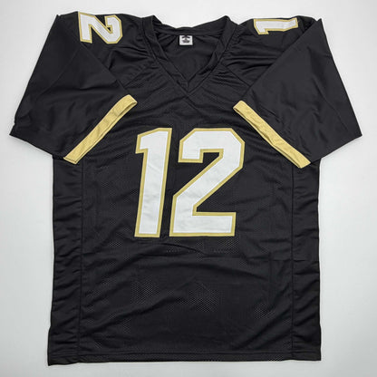 Autographed/Signed Travis Hunter Colorado Black College Football Jersey Beckett BAS COA