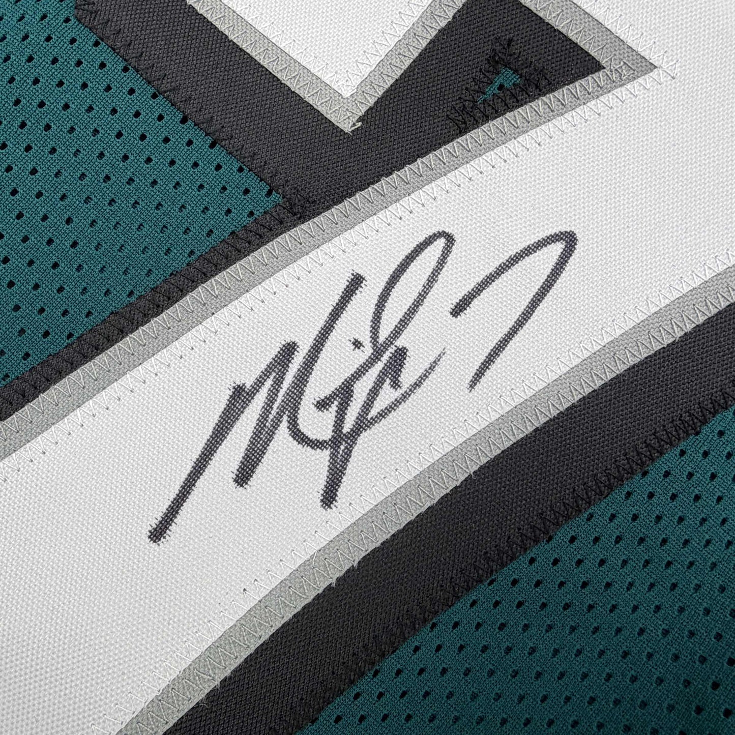 Autographed/Signed Michael Mike Vick Philadelphia Green Football Jersey Beckett BAS COA