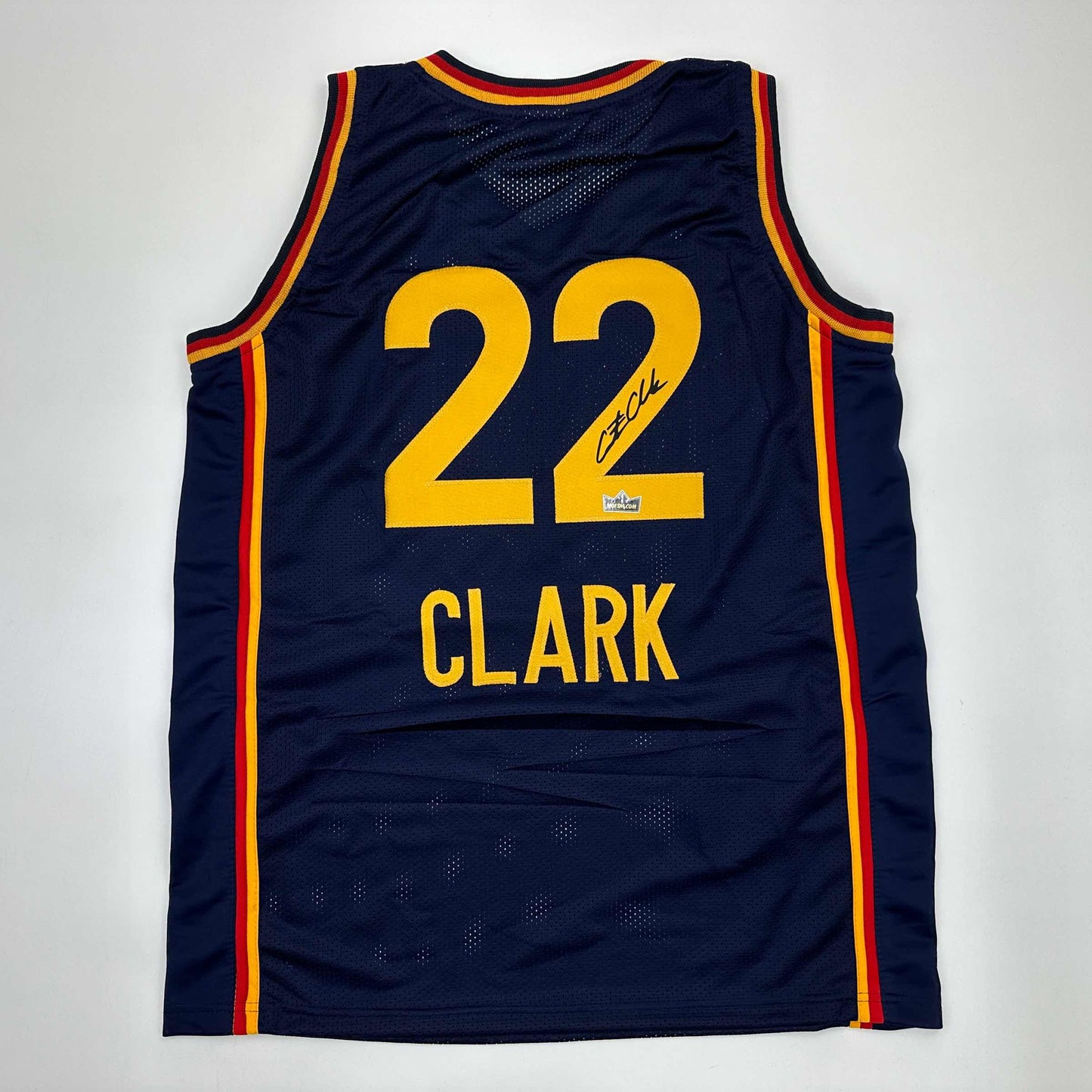 Facsimile Autographed Caitlin Clark Indiana Blue Reprint Laser Auto Basketball Jersey Size Men's XL