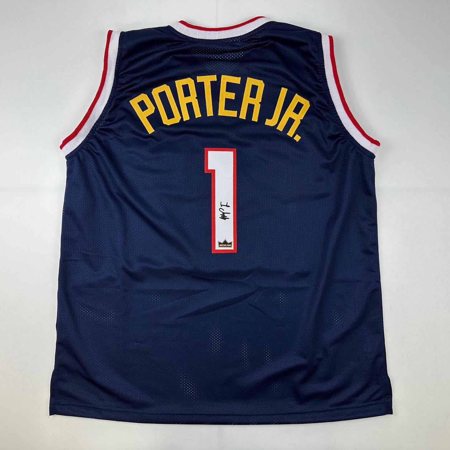 Facsimile Autographed Michael Porter Jr. Denver Blue Reprint Laser Auto Basketball Jersey Size Men's XL