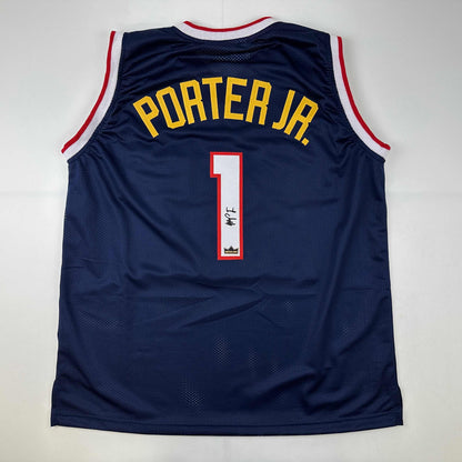 Facsimile Autographed Michael Porter Jr. Denver Blue Reprint Laser Auto Basketball Jersey Size Men's XL