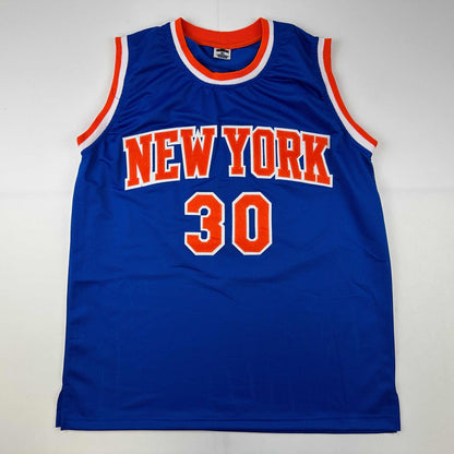Facsimile Autographed Julius Randle New York Blue Reprint Laser Auto Basketball Jersey Size Men's XL