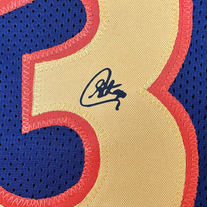 Facsimile Autographed Stephen Steph Curry Golden State Navy Blue Retro Rookie Reprint Laser Auto Basketball Jersey Size Men's XL