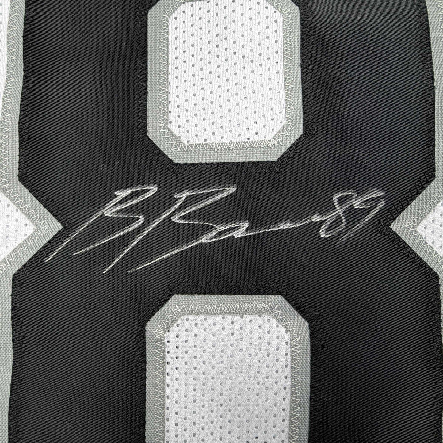 Autographed/Signed Brock Bowers Las Vegas Oakland White Football Jersey Beckett BAS COA
