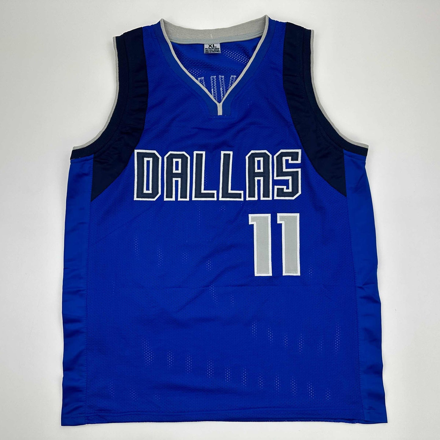Facsimile Autographed Kyrie Irving Dallas Blue Reprint Laser Auto Basketball Jersey Size Men's XL