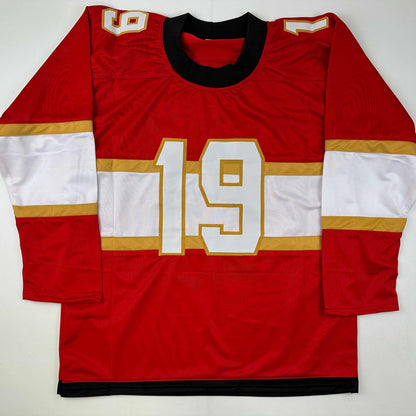 Facsimile Autographed Matthew Tkachuk Florida Red Reprint Laser Auto Hockey Jersey Size Men's XL