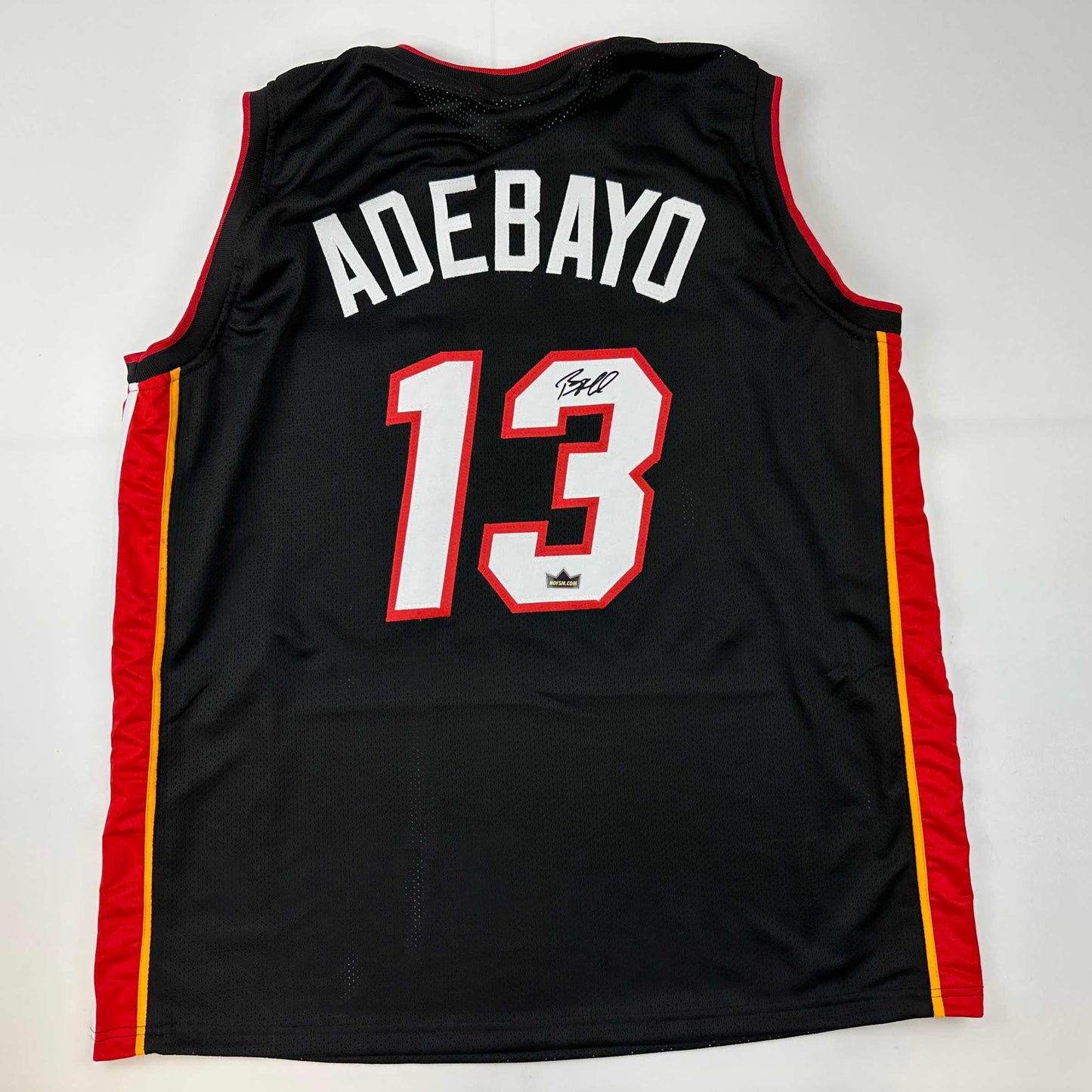 Facsimile Autographed Bam Adebayo Miami Black Reprint Laser Auto Basketball Jersey Size Men's XL
