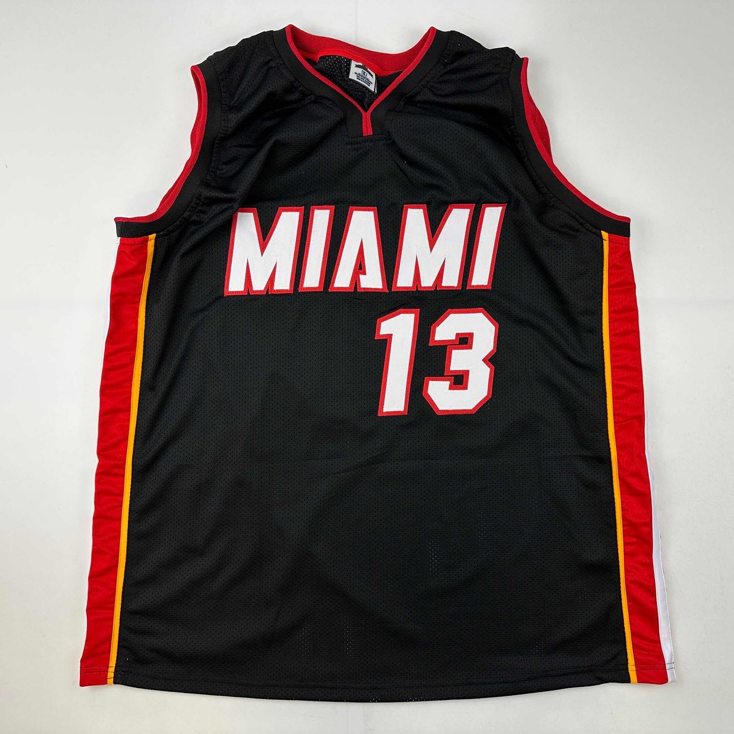 Facsimile Autographed Bam Adebayo Miami Black Reprint Laser Auto Basketball Jersey Size Men's XL