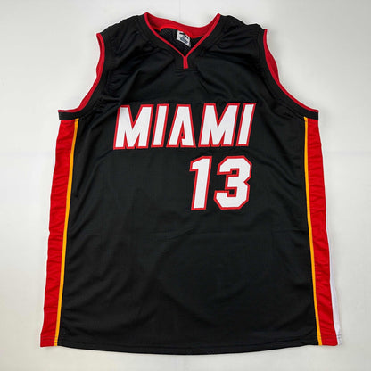 Facsimile Autographed Bam Adebayo Miami Black Reprint Laser Auto Basketball Jersey Size Men's XL