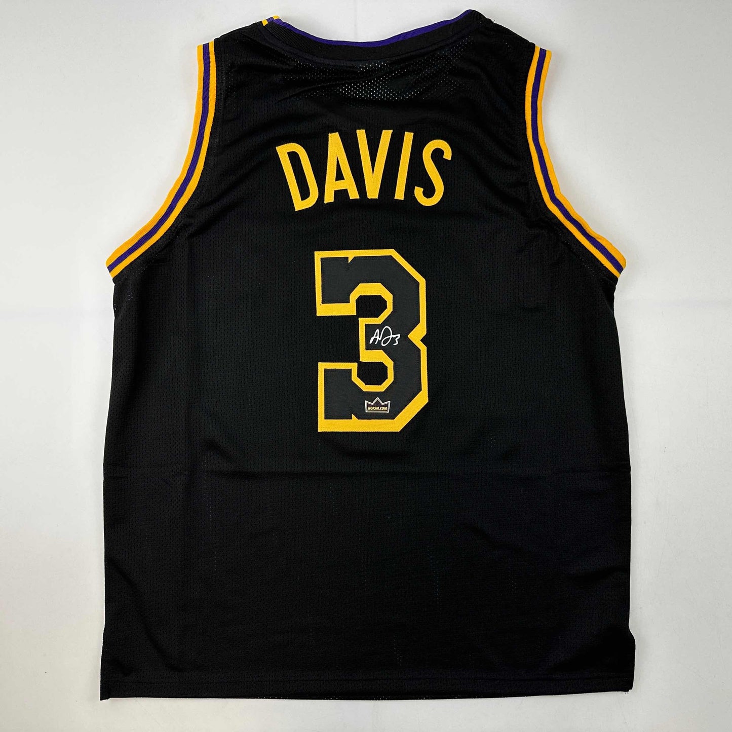 Facsimile Autographed Anthony Davis Los Angeles LA Black Mamba Reprint Laser Auto Basketball Jersey Size Men's XL
