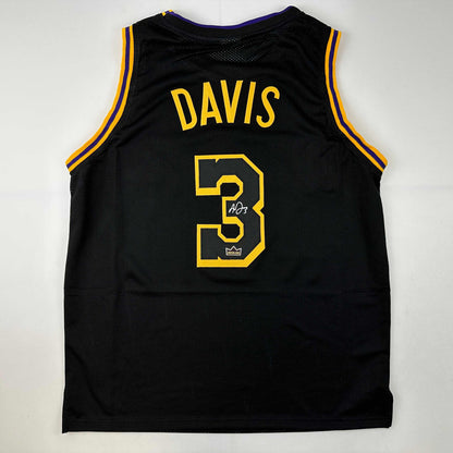 Facsimile Autographed Anthony Davis Los Angeles LA Black Mamba Reprint Laser Auto Basketball Jersey Size Men's XL