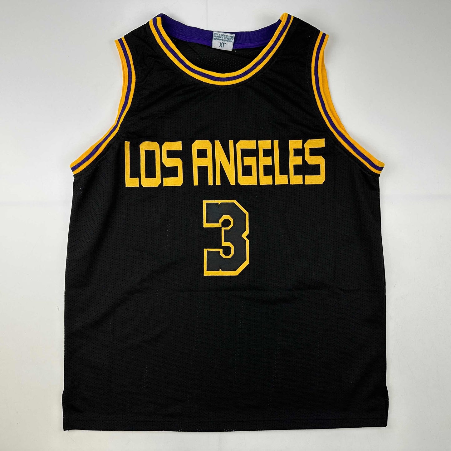 Facsimile Autographed Anthony Davis Los Angeles LA Black Mamba Reprint Laser Auto Basketball Jersey Size Men's XL