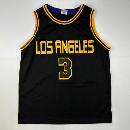 Facsimile Autographed Anthony Davis Los Angeles LA Black Mamba Reprint Laser Auto Basketball Jersey Size Men's XL