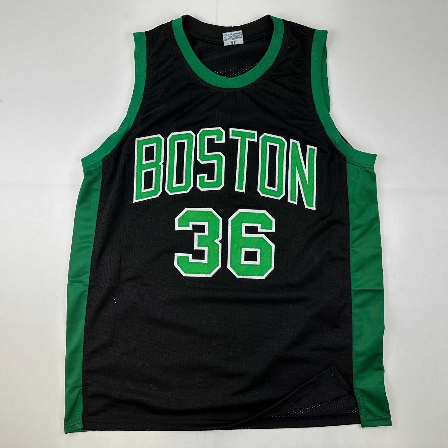 Facsimile Autographed Marcus Smart Boston Black Reprint Laser Auto Basketball Jersey Size Men's XL