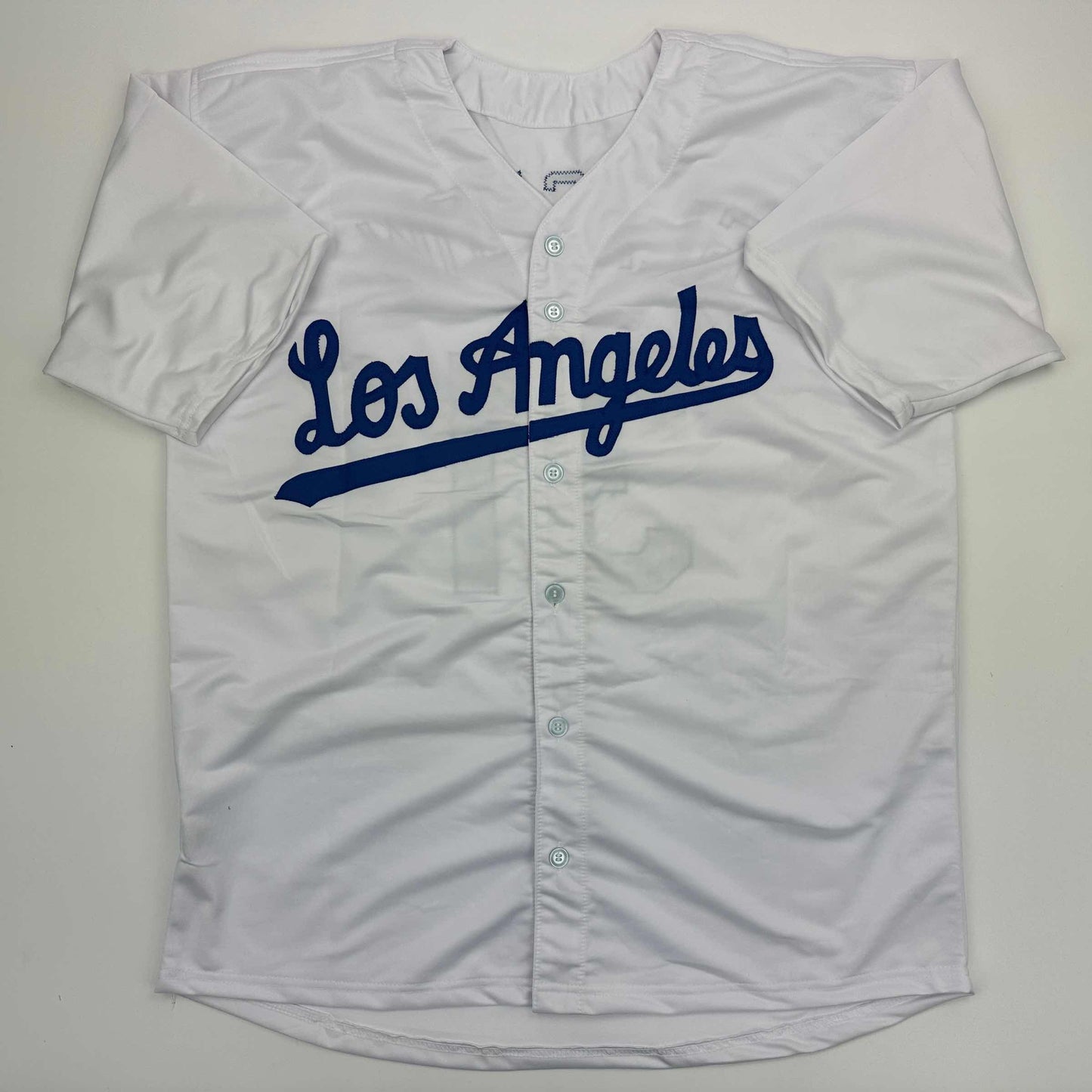 Facsimile Autographed Tyler Glasnow Los Angeles LA White Reprint Laser Auto Baseball Jersey Size Men's XL