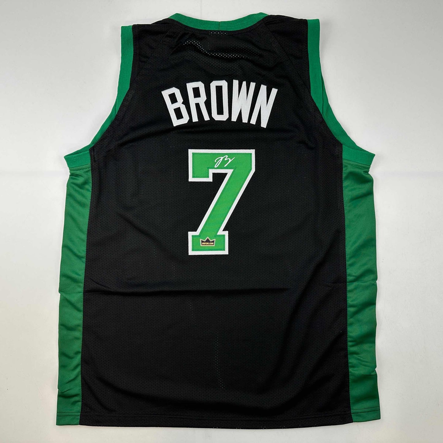 Facsimile Autographed Jaylen Brown Boston Black Reprint Laser Auto Basketball Jersey Size Men's XL
