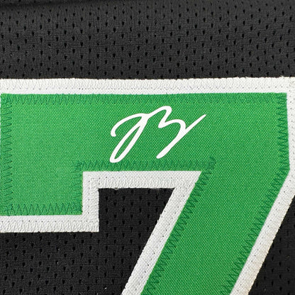 Facsimile Autographed Jaylen Brown Boston Black Reprint Laser Auto Basketball Jersey Size Men's XL