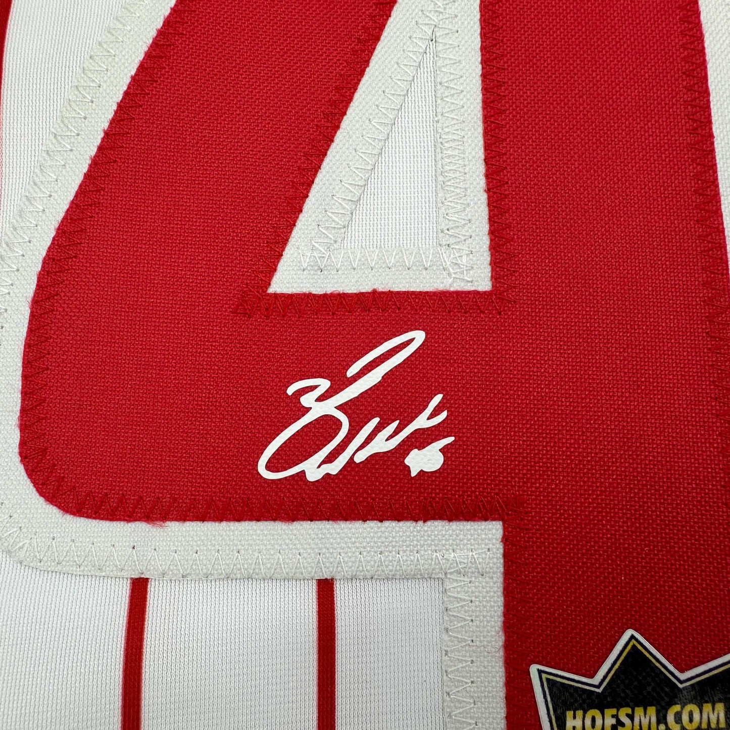 Facsimile Autographed Zack Wheeler Philadelphia Pinstripe Reprint Laser Auto Baseball Jersey Size Men's XL