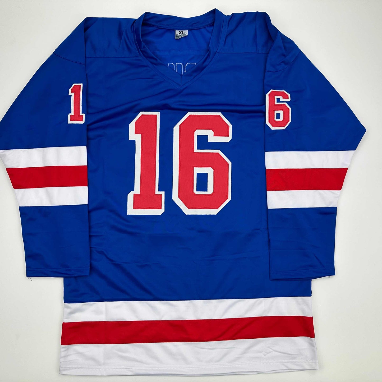 Facsimile Autographed Vincent Trocheck New York Blue Reprint Laser Auto Hockey Jersey Size Men's XL