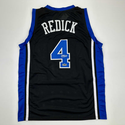 Facsimile Autographed JJ J.J. Redick Duke Black Reprint Laser Auto College Basketball Jersey Size Men's XL