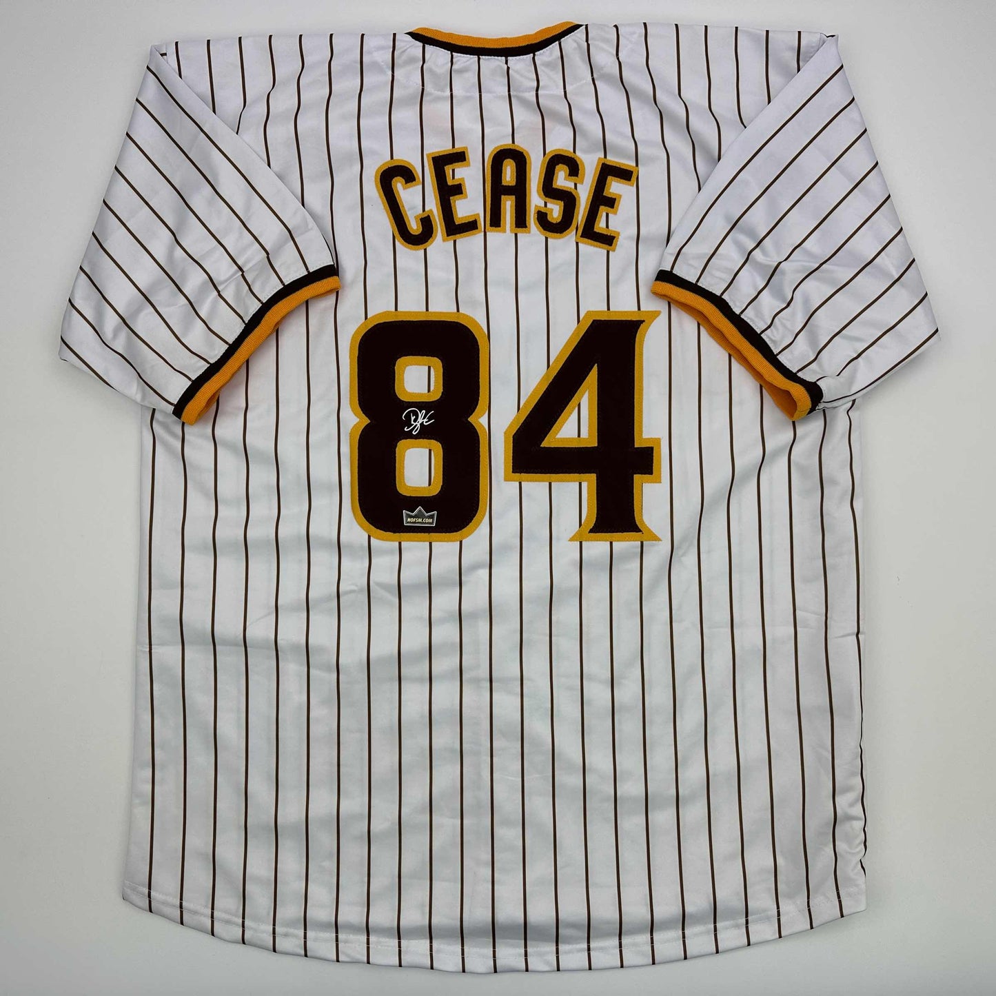 Facsimile Autographed Dylan Cease San Diego Pinstripe Reprint Laser Auto Baseball Jersey Size Men's XL