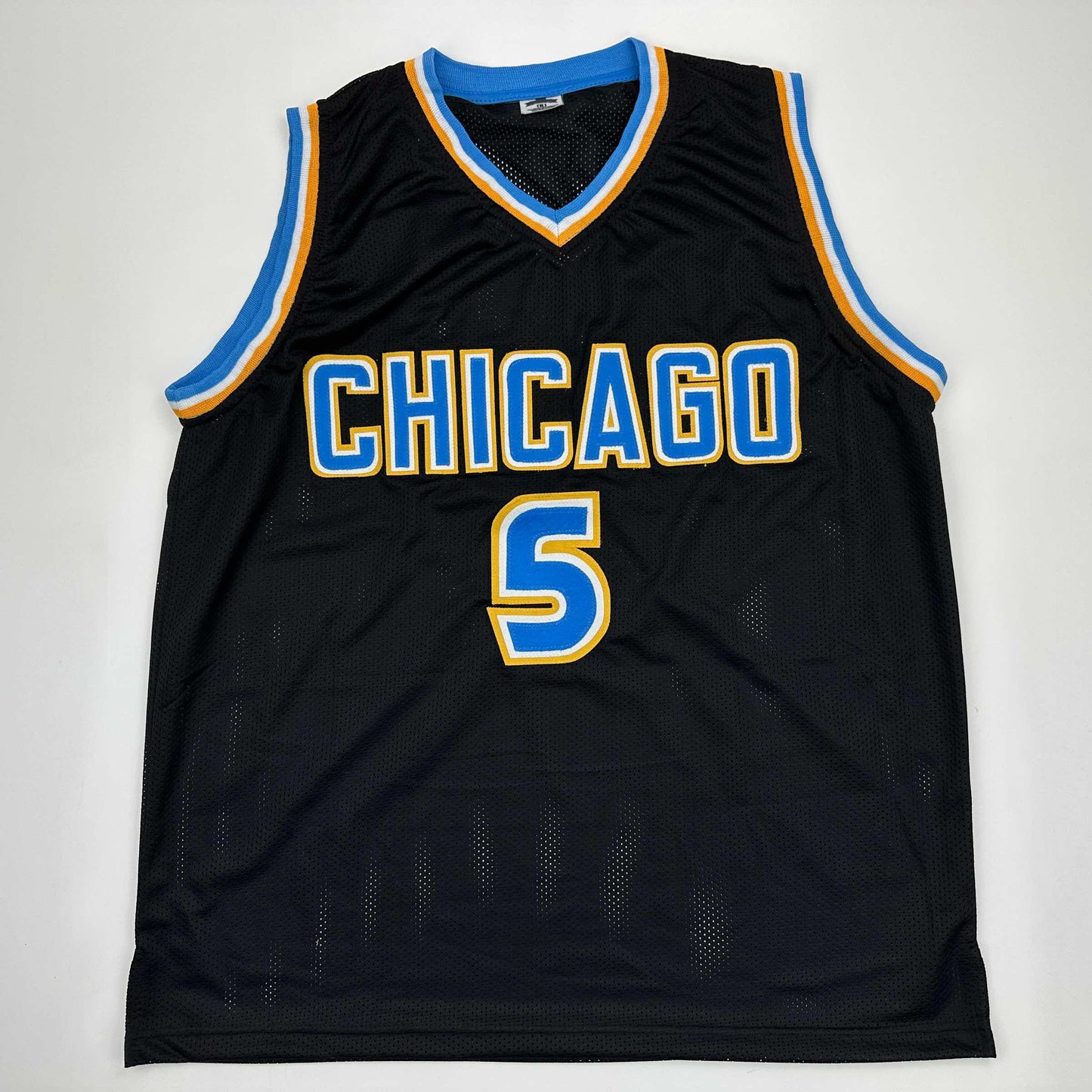 Facsimile Autographed Angel Reese Chicago Black Reprint Laser Auto College Basketball Jersey Size Men's XL