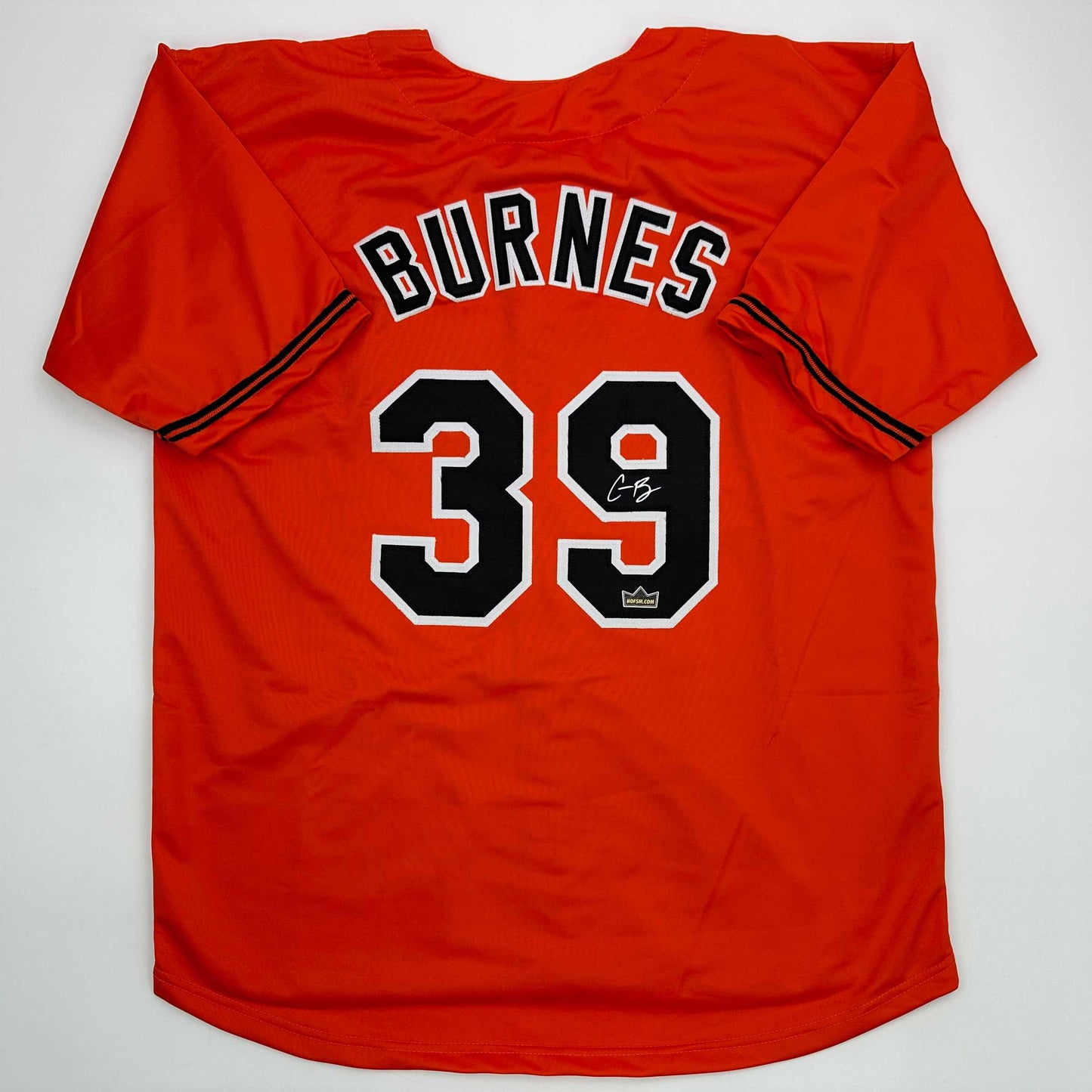 Facsimile Autographed Corbin Burnes Baltimore Orange Reprint Laser Auto Baseball Jersey Size Men's XL