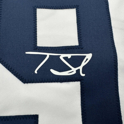 Framed Facsimile Autographed Tarik Skubal 35x39 Detroit White Reprint Laser Auto Baseball Jersey