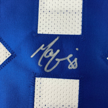 Autographed/Signed Marvin Harrison Indianapolis White Football Jersey JSA COA