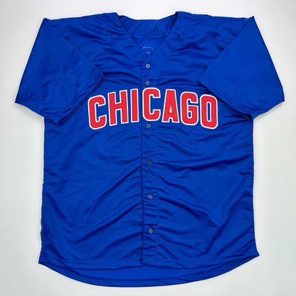 Facsimile Autographed Michael Busch Chicago Blue Reprint Laser Auto Baseball Jersey Size Men's XL