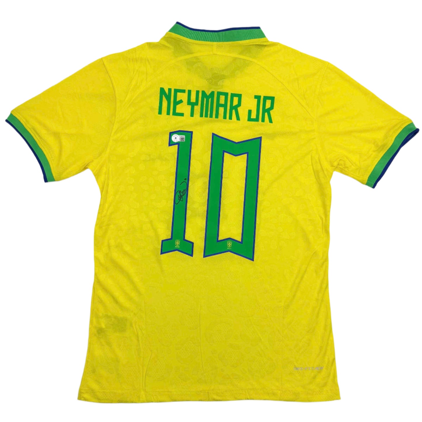 Autographed/Signed Neymar Jr. Brazil Soccer Futbol Jersey Beckett BAS COA