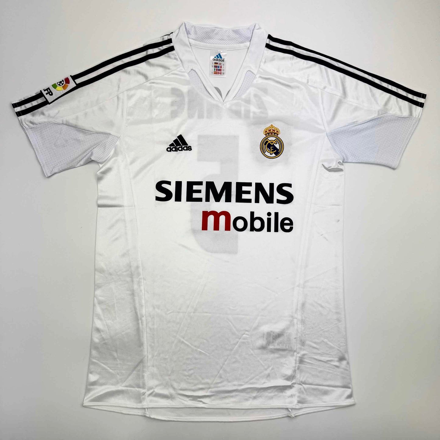 Autographed/Signed Zinedine Zidane Real Madrid White Soccer Jersey Beckett BAS COA