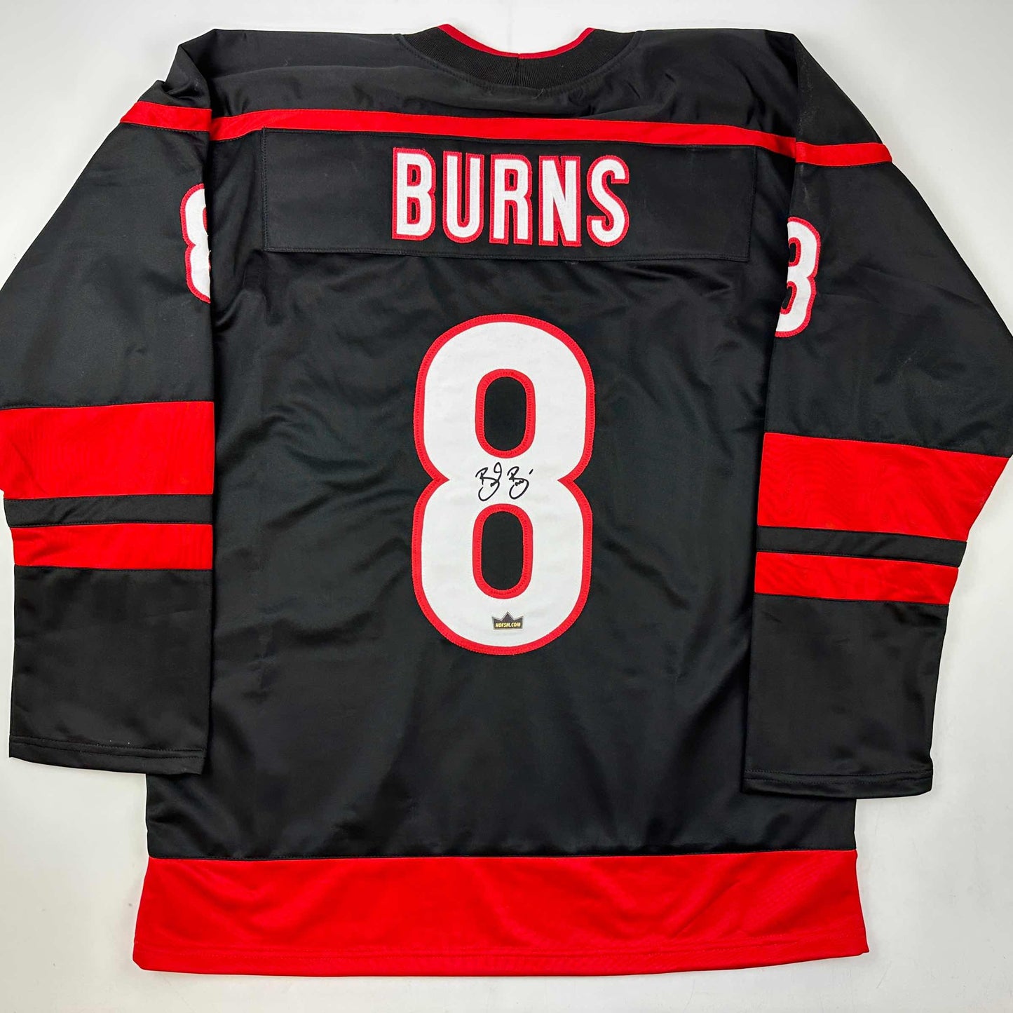 Facsimile Autographed Brent Burns Carolina Black Reprint Laser Auto Hockey Jersey Size Men's XL