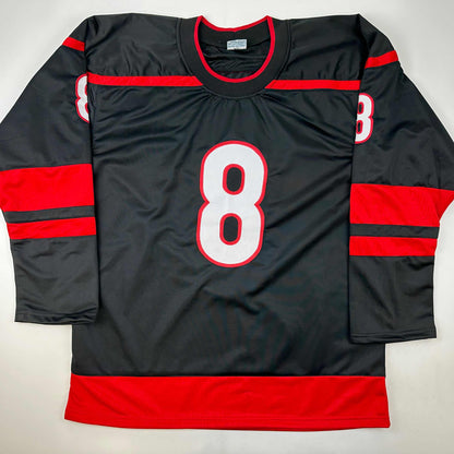 Facsimile Autographed Brent Burns Carolina Black Reprint Laser Auto Hockey Jersey Size Men's XL