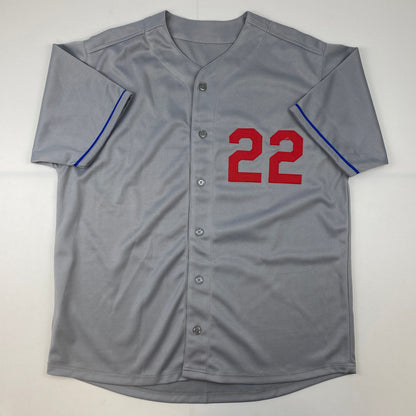 Autographed/Signed Clayton Kershaw Los Angeles LA Grey Baseball Jersey Beckett BAS COA