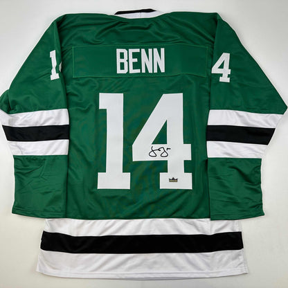 Facsimile Autographed Jamie Benn Dallas Green Reprint Laser Auto Hockey Jersey Size Men's XL