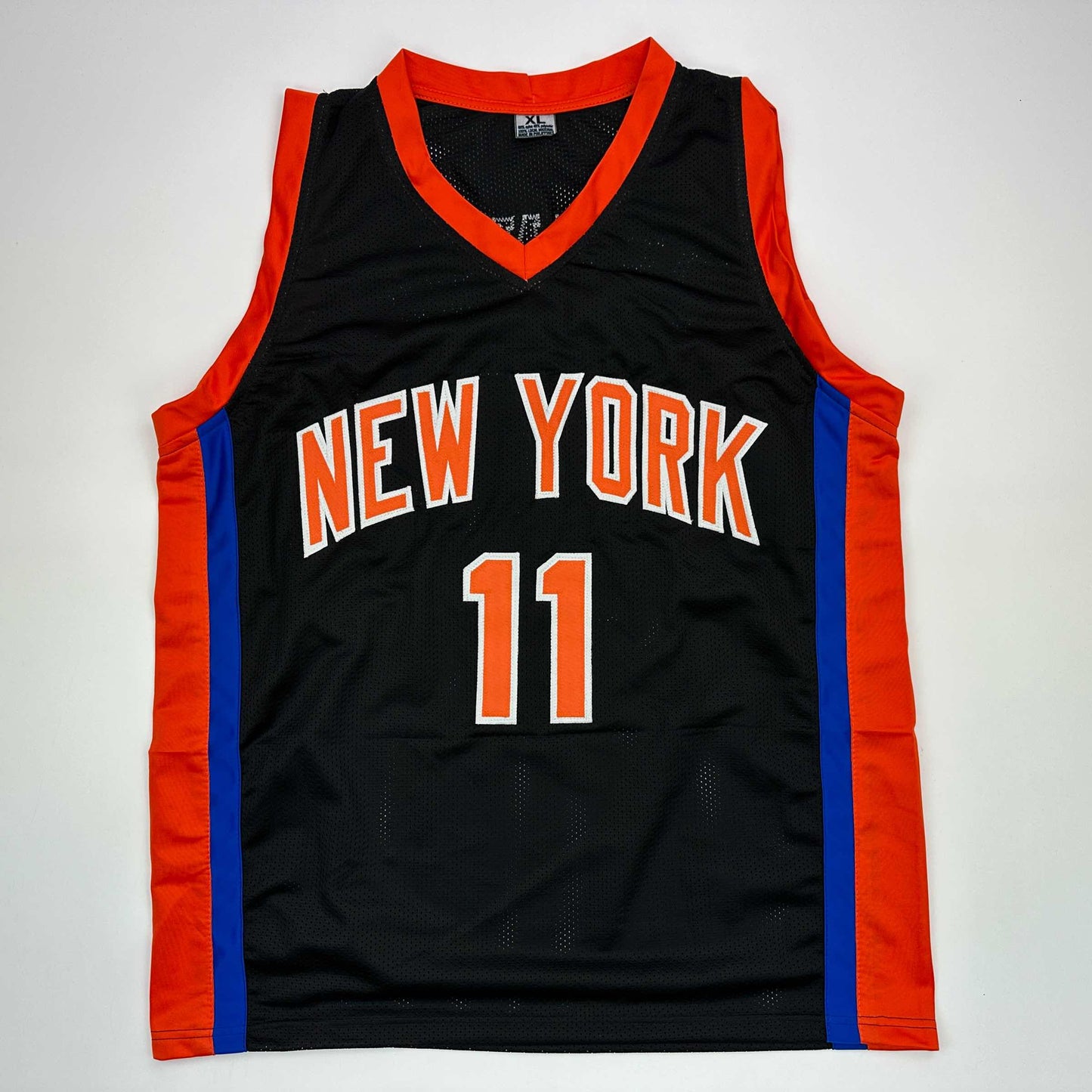 Facsimile Autographed Jalen Brunson New York Black Reprint Laser Auto Basketball Jersey Size Men's XL