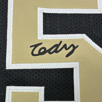 Facsimile Autographed Zach Edey Purdue Black Reprint Laser Auto College Basketball Jersey Size Men's XL