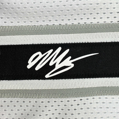 Facsimile Autographed Victor Wembanyama San Antonio White Reprint Laser Auto Basketball Jersey Size Men's XL
