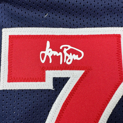 Facsimile Autographed Larry Bird United States Team USA Olympics Blue Reprint Laser Auto Basketball Jersey Size Men's XL