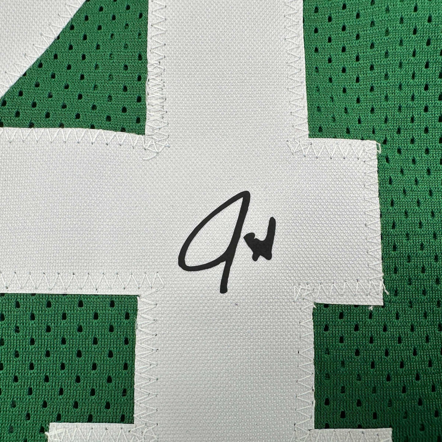 Facsimile Autographed Jrue Holiday Boston Green Reprint Laser Auto Basketball Jersey Size Men's XL