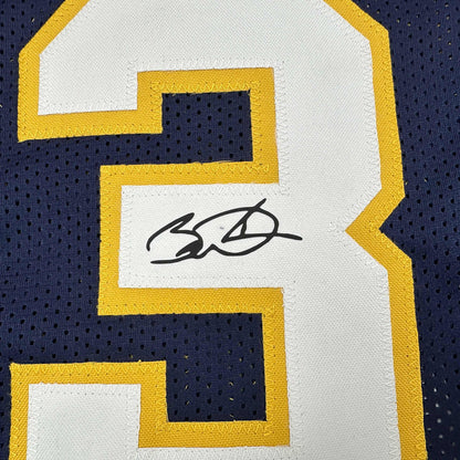 Facsimile Autographed Dwyane Wade Marquette Blue Reprint Laser Auto College Basketball Jersey Size Men's XL