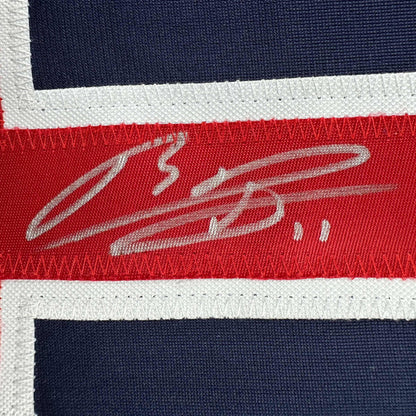 Autographed/Signed Rafael Devers Boston Blue Baseball Jersey JSA COA